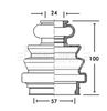 Borg & Beck cv joint boot kit - BCB2718