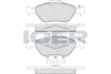Комплект тормозных колодок, дисковый тормоз ICER 181343 (23202, 23203, 23604, 86 60 004 753, 86 71 016 733, D1175-8289)