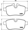 Комплект гальмівних колодок, дискове гальмо BREMBO P 06 062 (24560, 24559, D1433 8550)