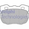 Комплект тормозных колодок, дисковый тормоз DELPHI LP599 (21459, 21897, D520-7401)
