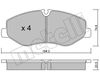 Комплект гальмівних колодок, дискове гальмо METELLI 22-1139-0 (D1993, 22062)