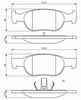 комплект спирачно феродо, дискови спирачки