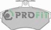 Комплект гальмівних колодок, дискове гальмо PROFIT 5000-1312