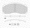 Sada brzdových destiček, kotoučová brzda FCV1962B