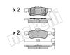 Комплект тормозных колодок, дисковый тормоз METELLI 22-0556-0 (D1060, 24043, 23717, 23716)