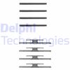 Комплектуючі, колодки гальма дискового DELPHI LX0035