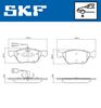 Комплект гальмівних колодок, дискове гальмо SKF VKBP 81049 E (21636, 21637)
