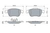 Комплект гальмівних колодок, дискове гальмо BOSCH 0 986 424 986 (BP2603, E9 90R - 02A0870/3829, 24557)
