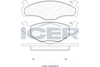 Комплект гальмівних колодок, дискове гальмо ICER 180459 (20887, 20888, D280-7183, D280-7243, D569-7183, D569-7209)