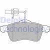 Комплект гальмівних колодок, дискове гальмо DELPHI LP1707 (21883, 21885, 23163, D705-7728)