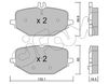Комплект тормозных колодок, дисковый тормоз CIFAM 822-1274-0 (D2210, 22723, 22724)