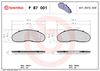 BREMBO Brake Pad Set, disc brake P B7 001