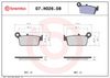 BREMBO Brake Pad Set, disc brake 07HO2608