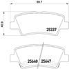 Комплект тормозных колодок, дисковый тормоз BREMBO P 30 054 (25647, 25648, 25337, D1445 8428, D1446 8428)