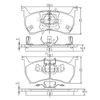 Комплект гальмівних колодок, дискове гальмо NIPPARTS J3603001
