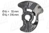 Отражатель, диск тормозного механизма AIC 55192