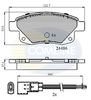 Комплект тормозных колодок, дисковый тормоз COMLINE CBP21554 (24486)