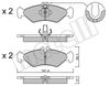 Комплект гальмівних колодок, дискове гальмо METELLI 22-0571-0 (D0951, 21621, 21622)
