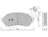 Комплект гальмівних колодок, дискове гальмо METELLI 22-0387-0 (23490, D0798)