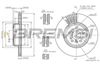 Тормозной диск BREMSI CD9049V (DBD049V)