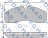 Комплект тормозных колодок, дисковый тормоз FOMAR Friction FO 933581 (29237)