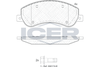 Комплект тормозных колодок, дисковый тормоз ICER 141793-204 (24484, D1555-8767)