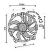 Вентилятор, охолодження двигуна AVA QUALITY COOLING PE7556