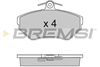 Комплект гальмівних колодок, дискове гальмо BREMSI BP2674 (21944, 21945, D780-7648, SPA674)