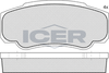 Комплект гальмівних колодок, дискове гальмо ICER 141524 (23860, 23921, D1582-9247)