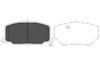 Комплект гальмівних колодок, дискове гальмо KAVO PARTS KBP-9036
