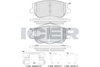 Комплект гальмівних колодок, дискове гальмо ICER 182441 (26369, 26370, 26371, D2198-9439)