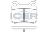 Комплект гальмівних колодок, дискове гальмо ICER 180420 (20687, 20758, 21215, D335-7230, D426-7314)