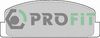 Комплект гальмівних колодок, дискове гальмо PROFIT 5000-0372