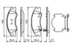 Комплект гальмівних колодок, дискове гальмо BOSCH 0 986 494 577 (BP1498, E9 90R-02A1080/1250, 24218, 7979-D1074)