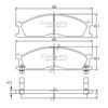 Комплект гальмівних колодок, дискове гальмо NIPPARTS J3601037