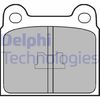 Комплект гальмівних колодок, дискове гальмо DELPHI LP76