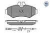 Meyle Brake Pad Set, disc brake 025 230 2118/PD