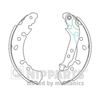 Комплект гальмівних колодок NIPPARTS N3502091