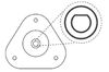 KYB Repair Kit, suspension strut support mount SM5658