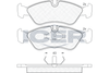 Комплект гальмівних колодок, дискове гальмо ICER 180758 (21190, 21201, D796-7666)