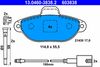 Комплект тормозных колодок, дисковый тормоз ATE 13.0460-3838.2 (603838, 21436)