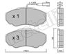 Комплект тормозных колодок, дисковый тормоз METELLI 22-0325-0 (23918, 23917, D1198)