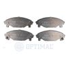 Комплект тормозных колодок, дисковый тормоз OPTIMAL BP-09962 (21952, 21953, 21954)