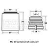 FIRST LINE Dust Cover Kit, shock absorber FPK7026