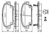 комплект спирачно феродо, дискови спирачки