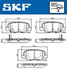 Комплект гальмівних колодок, дискове гальмо SKF VKBP 90253 A (25688, 25689, 25690)