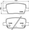 HELLA Brake Pad Set, disc brake 8DB 355 039-081