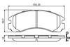 Комплект гальмівних колодок, дискове гальмо BOSCH 0 986 495 252 (BP2206, E9 90R-02A0870/3255, 21370)