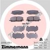 Комплект тормозных колодок, дисковый тормоз ZIMMERMANN 23734.170.1 (23734, 23989)