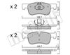 Комплект гальмівних колодок, дискове гальмо METELLI 22-0959-0 (25014, 25015, D1817)